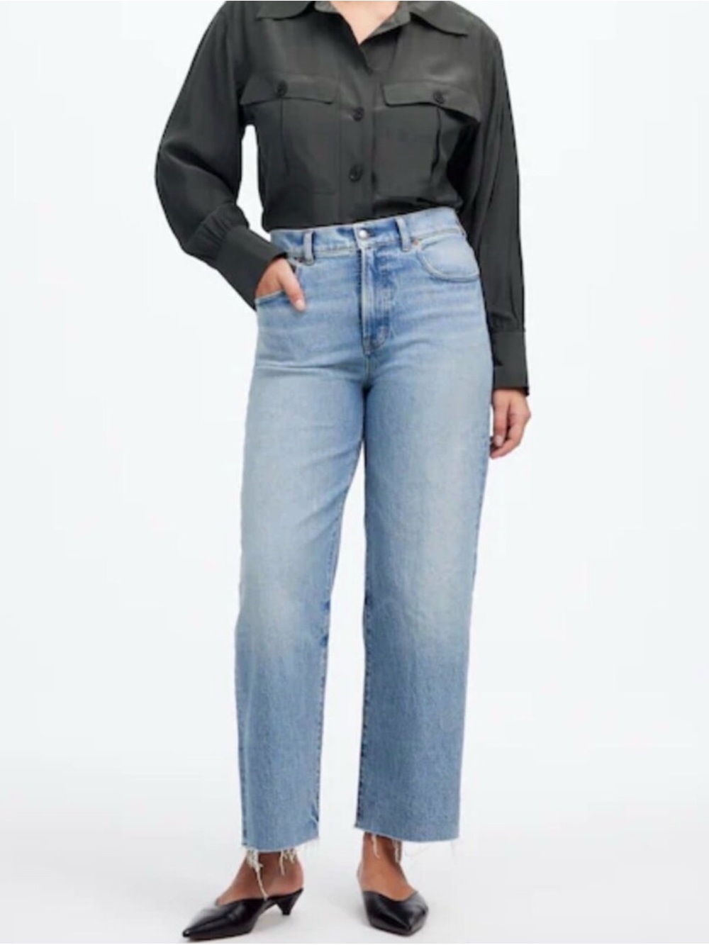 MADEWELL perfect vintage wide leg crop jean